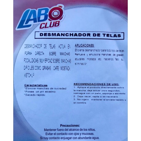 Desmanchador de Ropa 1 Litro - LaboClub Temuco